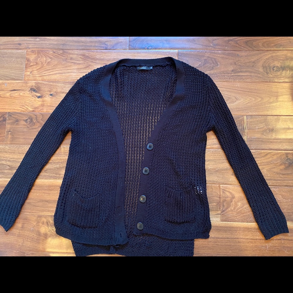 LF Milau Black Knit Cardigan